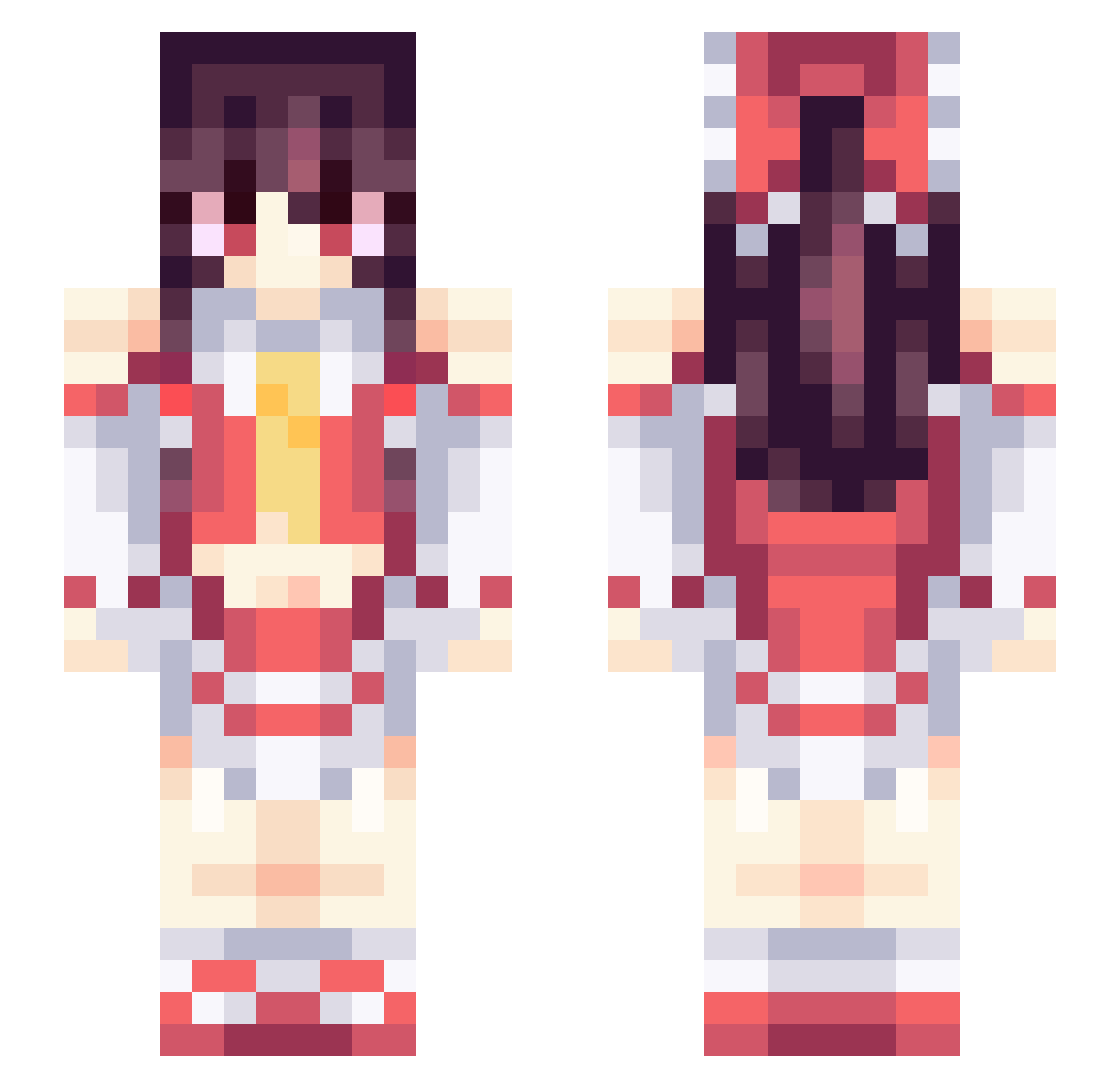 Goooooooooooogz Minecraft skin, front and back view