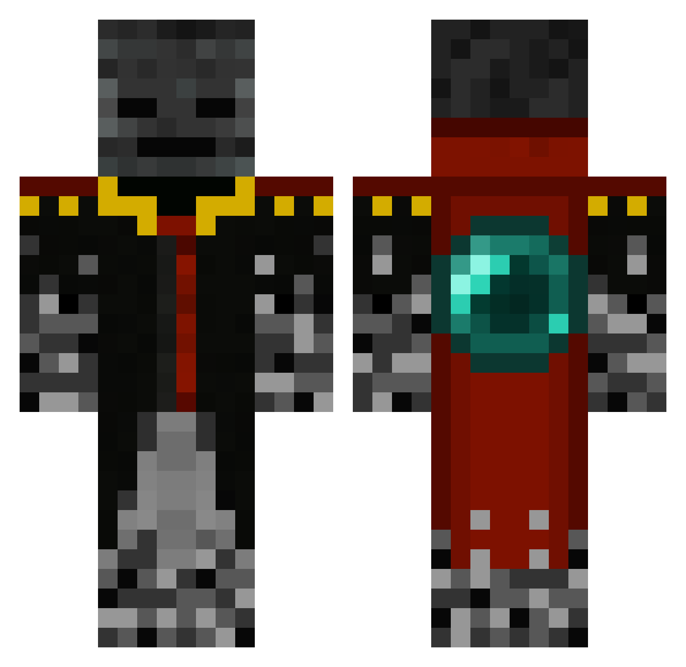 Eljorges14 Minecraft skin, front and back view