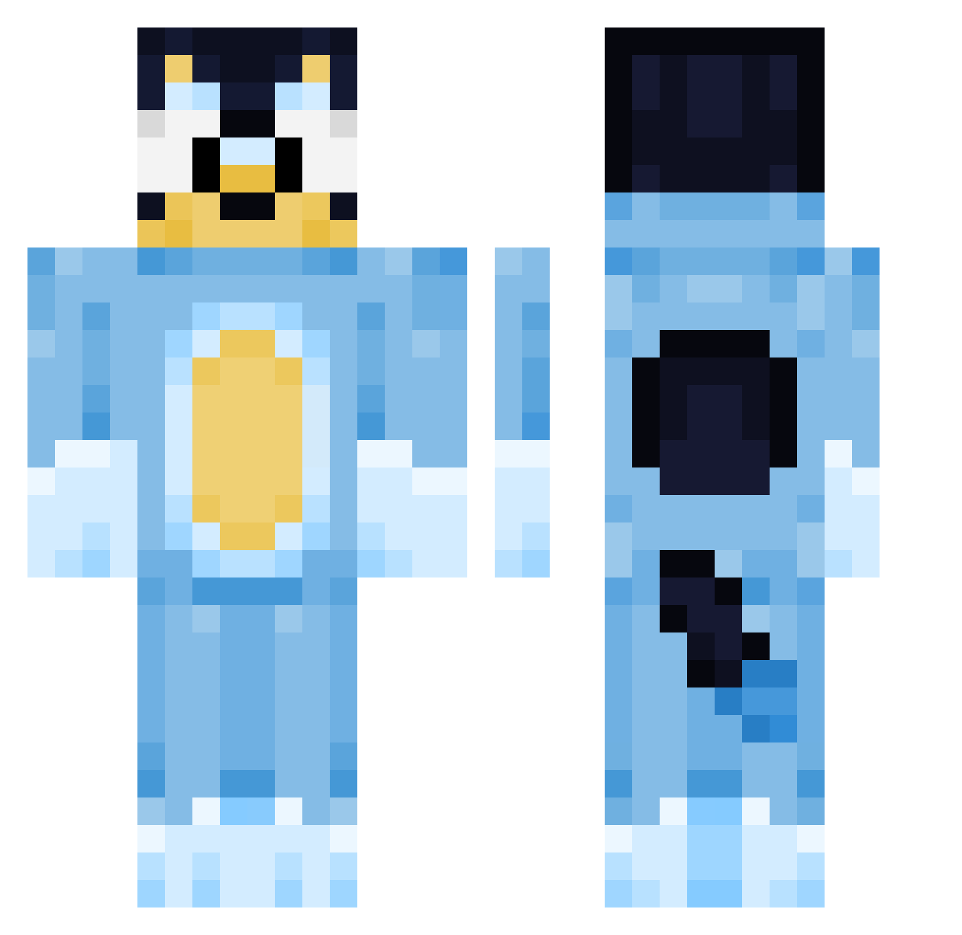 porger_ Minecraft skin, front and back view