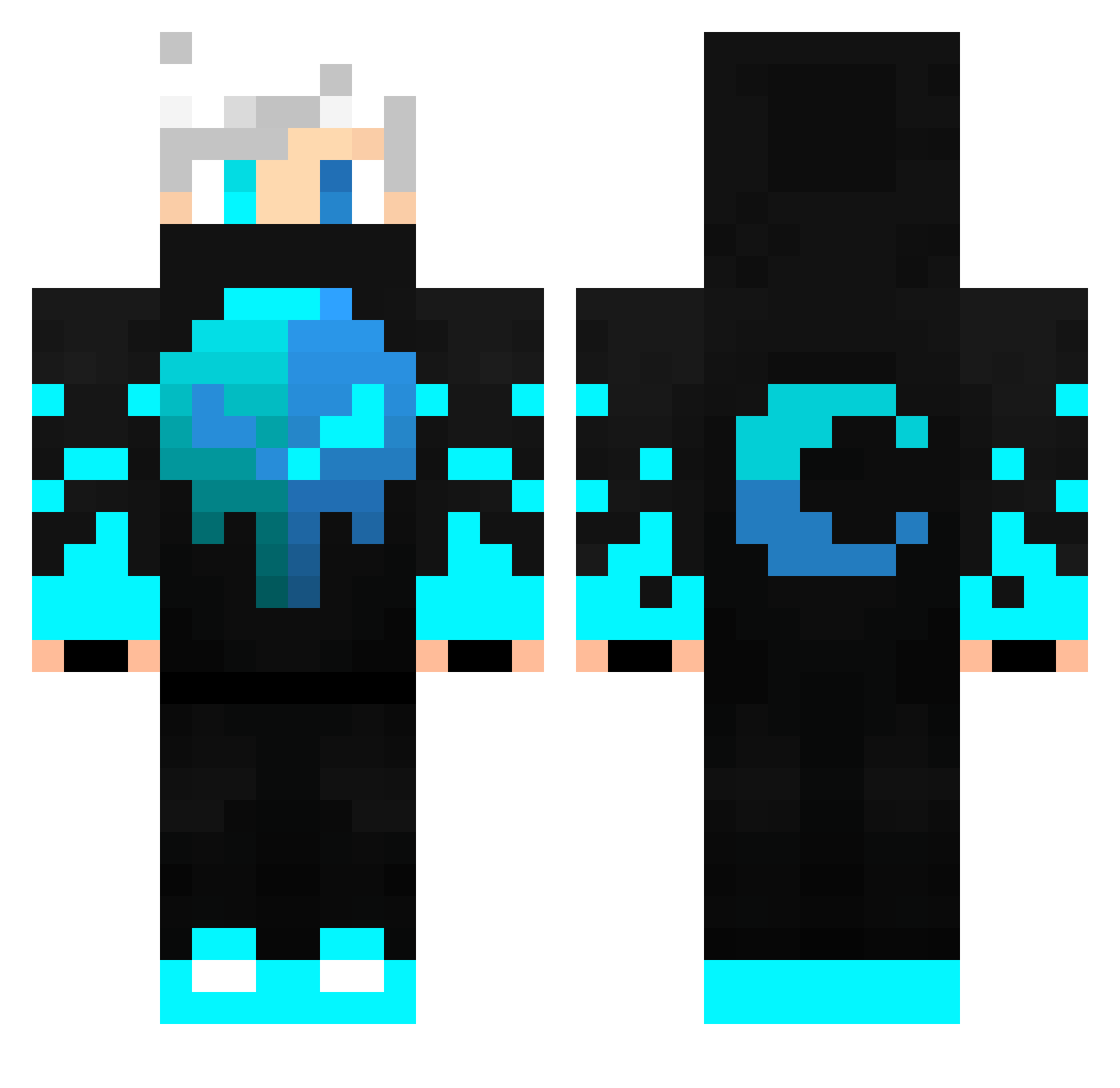 MylesFung Minecraft skin, front and back view