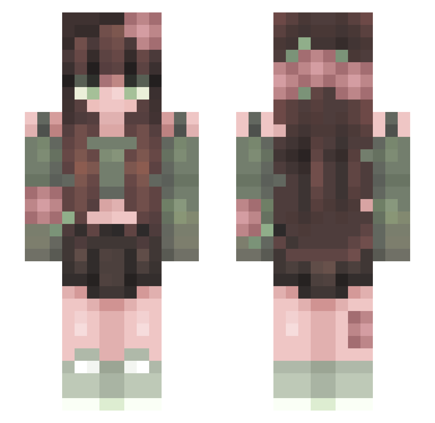 Vijal Minecraft skin, front and back view