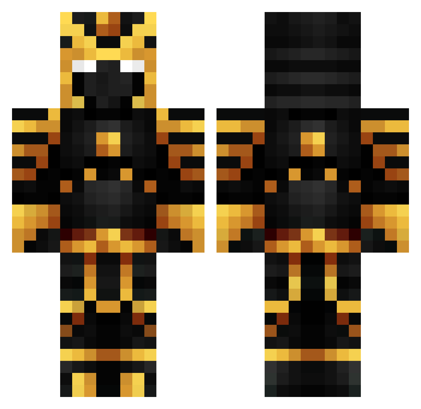 ASAHI78 Minecraft skin, front and back view