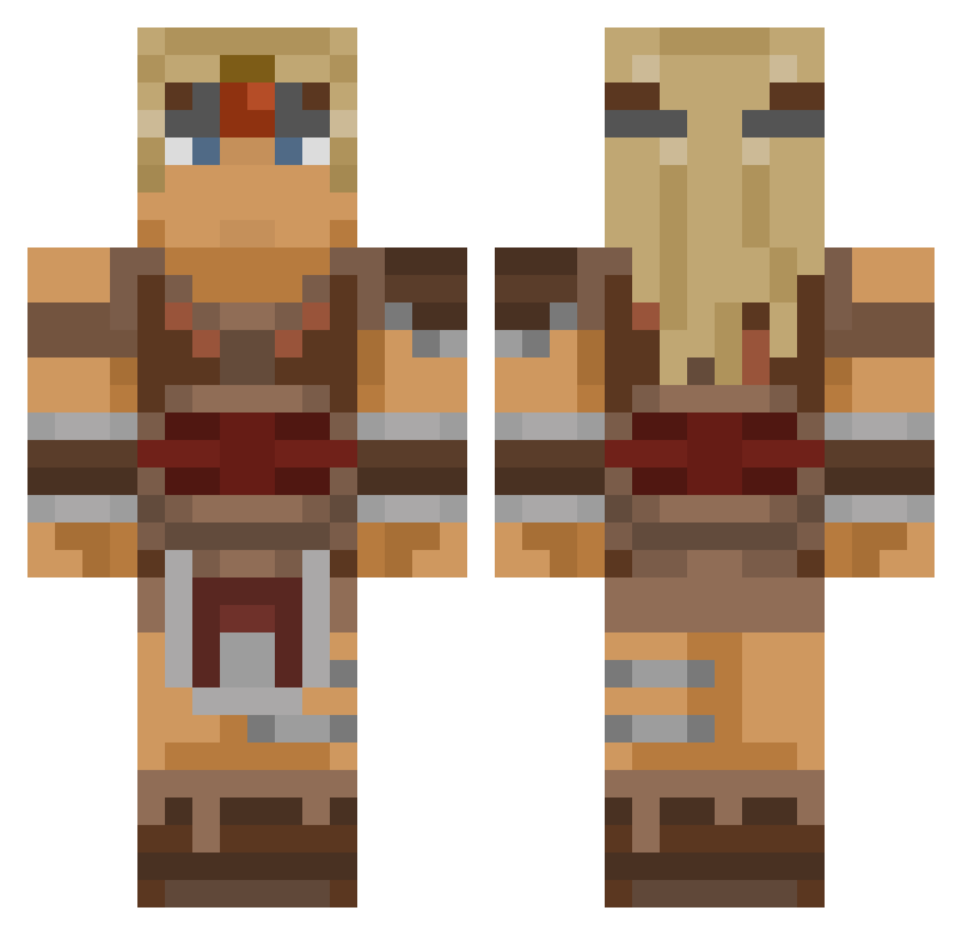 Happydude_1 Minecraft skin, front and back view