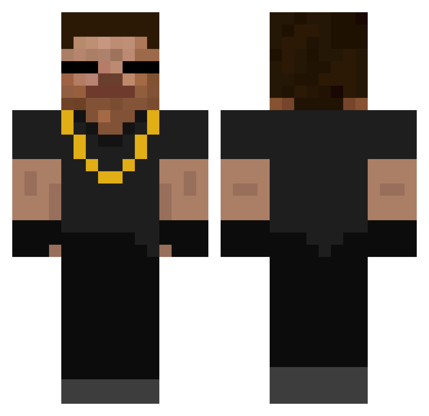 S1al Minecraft skin, front and back view