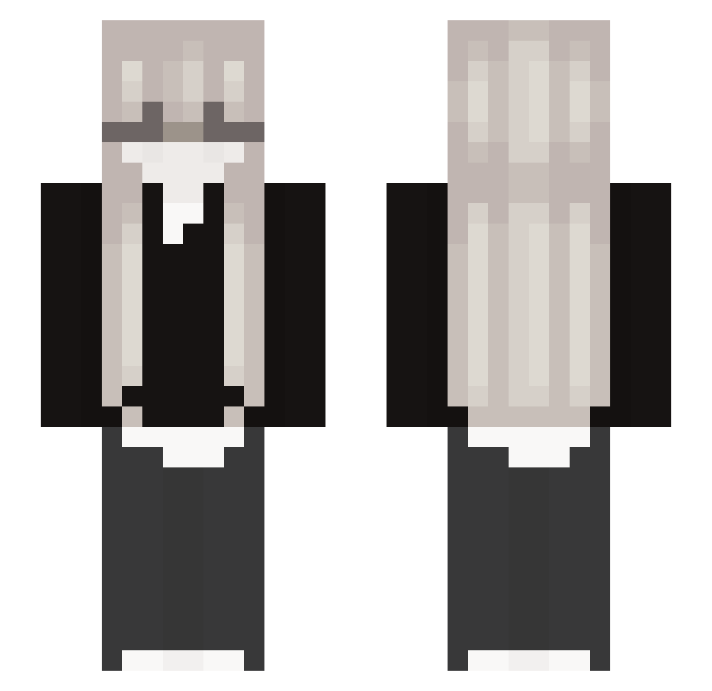 Ziresa Minecraft skin, front and back view