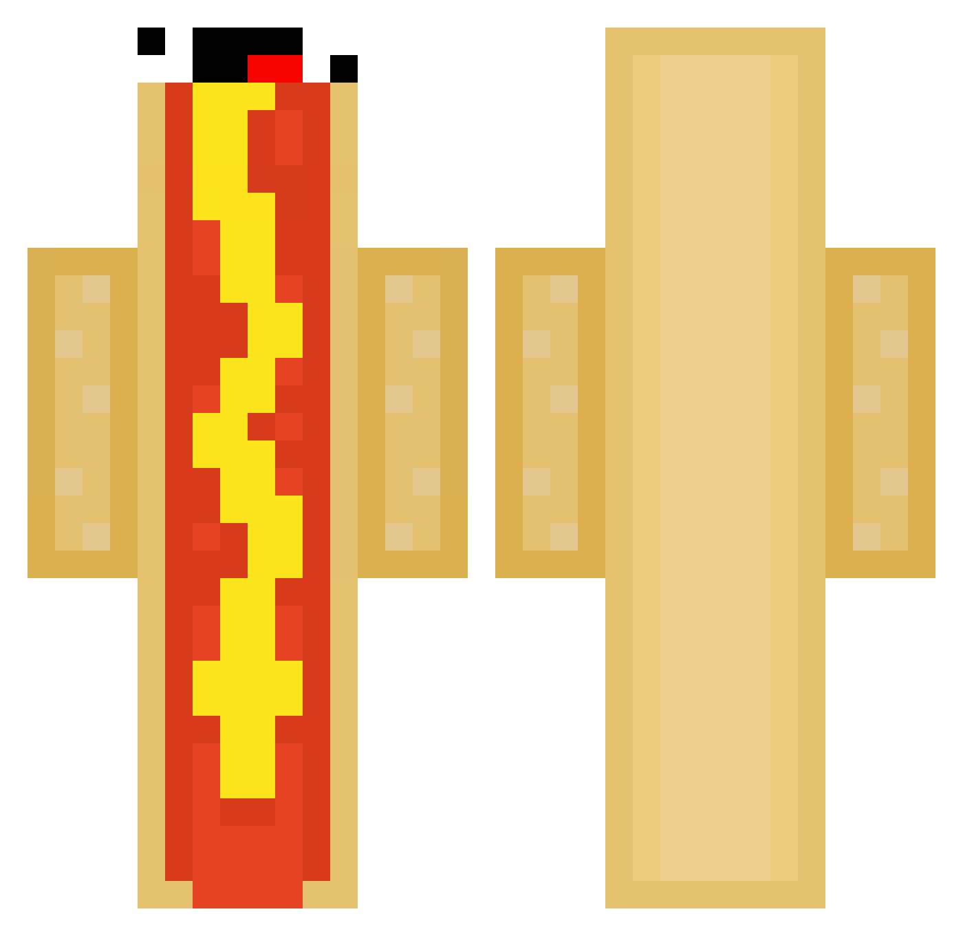 BlenDigi Minecraft skin, front and back view