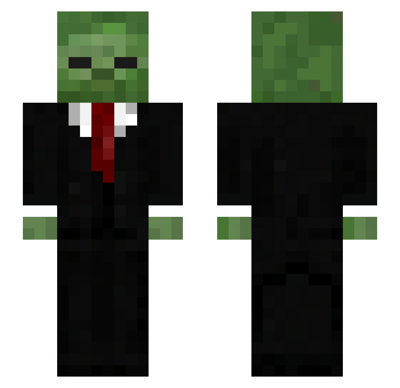 Raininp Minecraft skin, front and back view