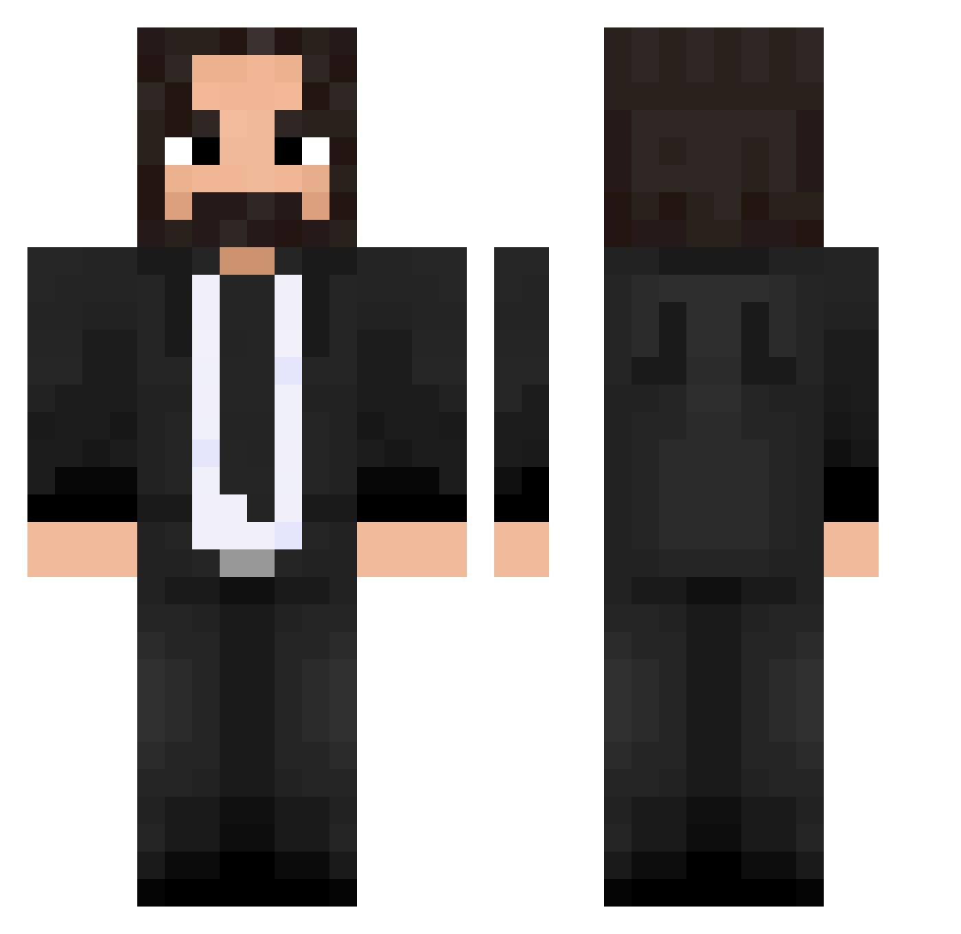 haeniiii Minecraft skin, front and back view