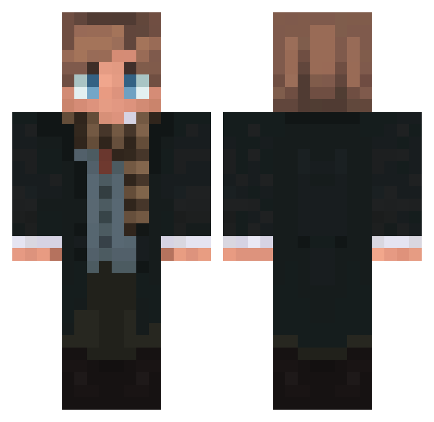 Kamersurr Minecraft skin, front and back view