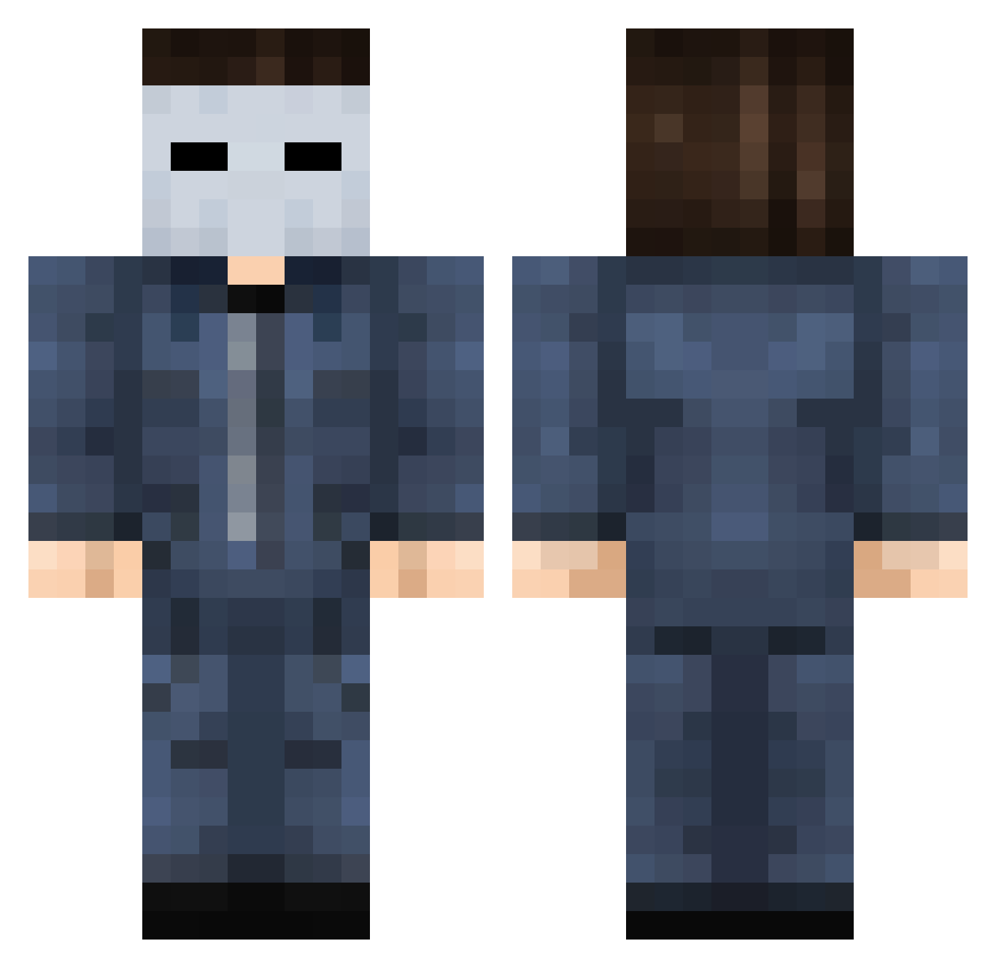 GuiHome04 Minecraft skin, front and back view