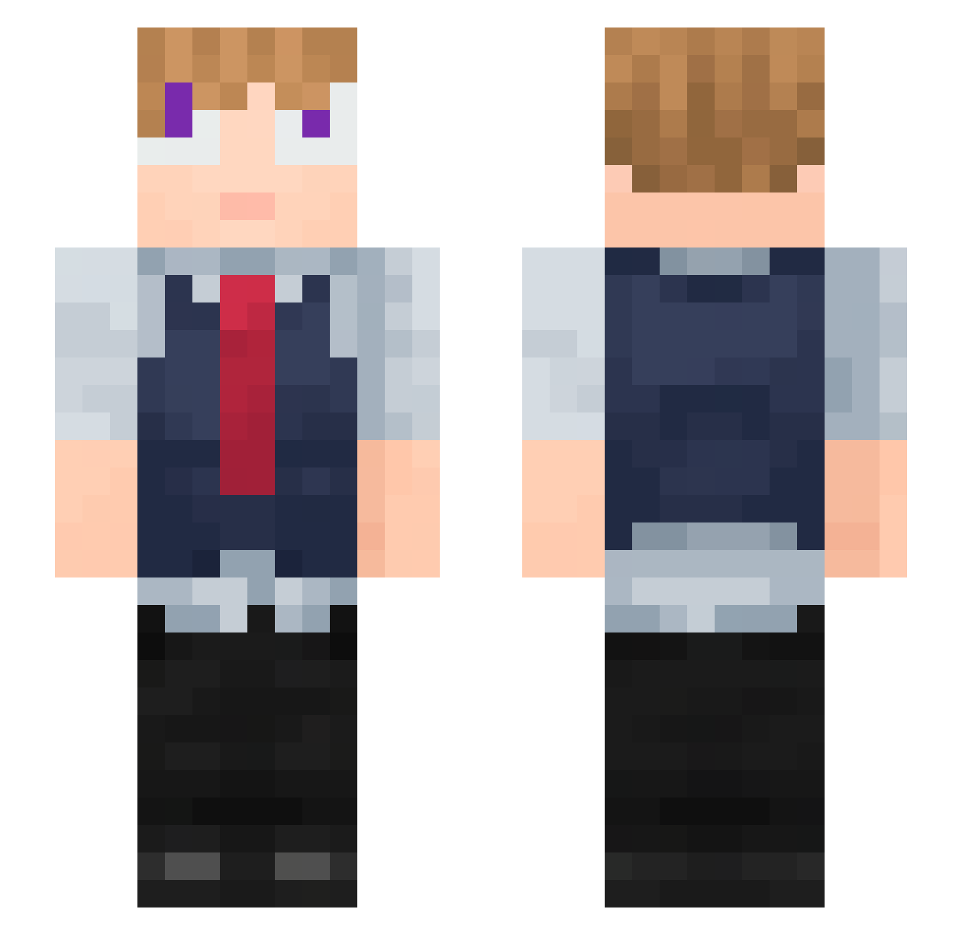 RealRagnvald Minecraft skin, front and back view