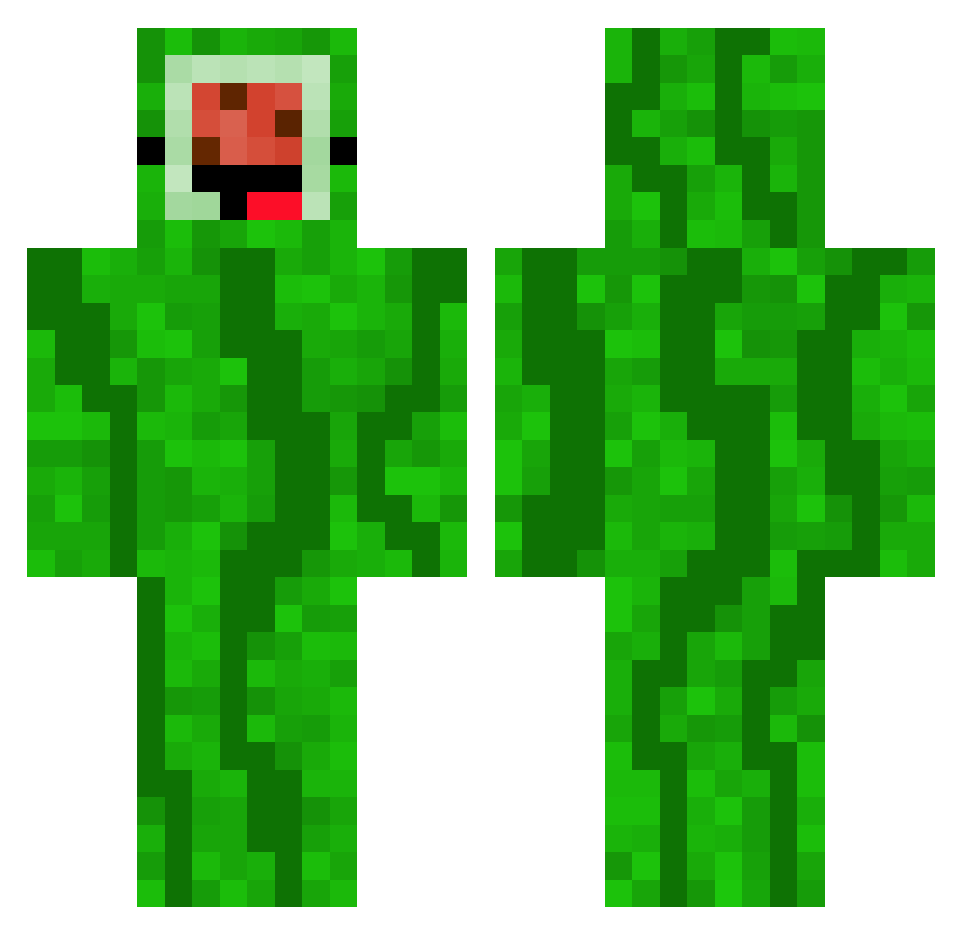 songxilla Minecraft skin, front and back view