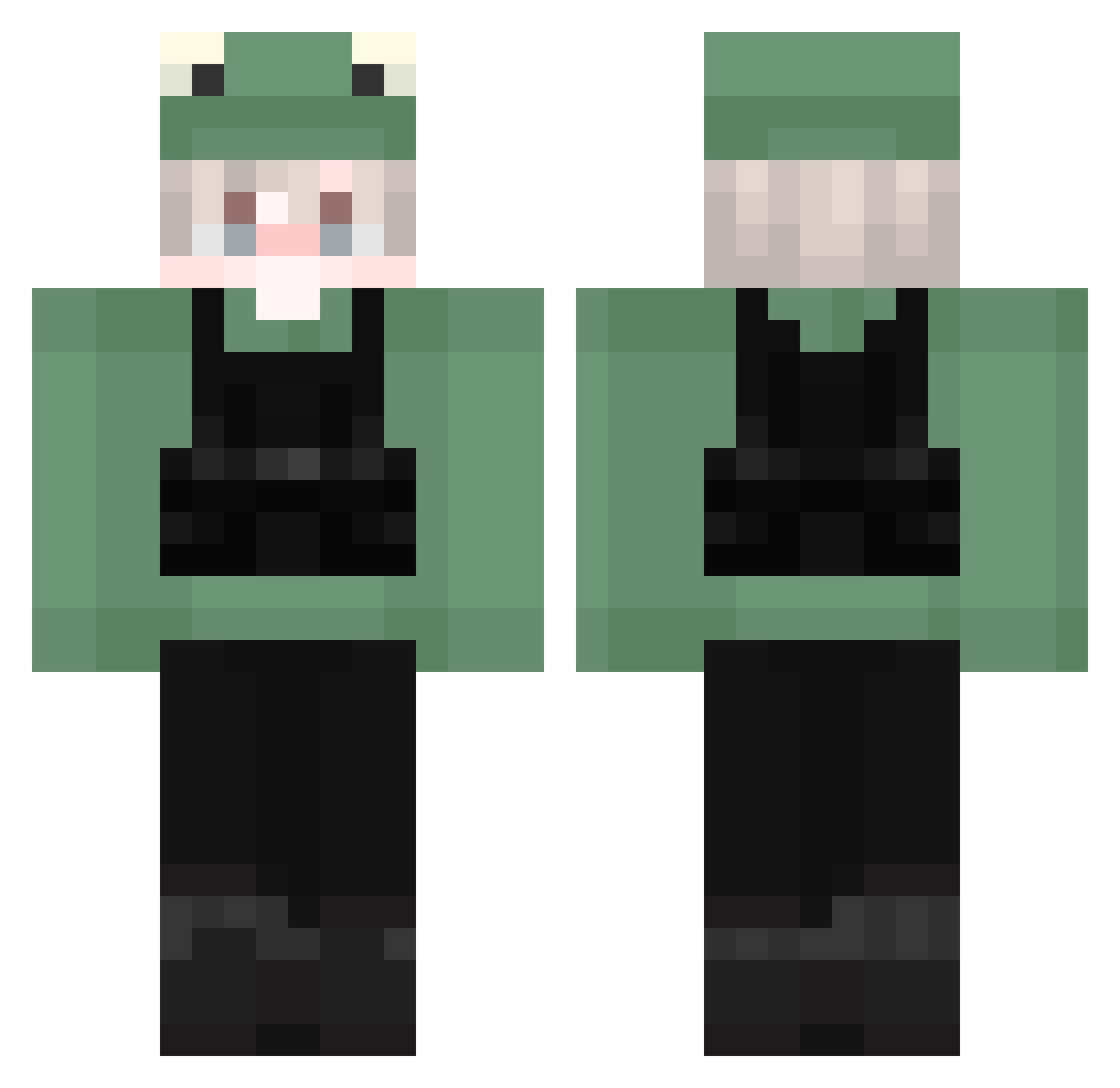 Saranya___ Minecraft skin, front and back view