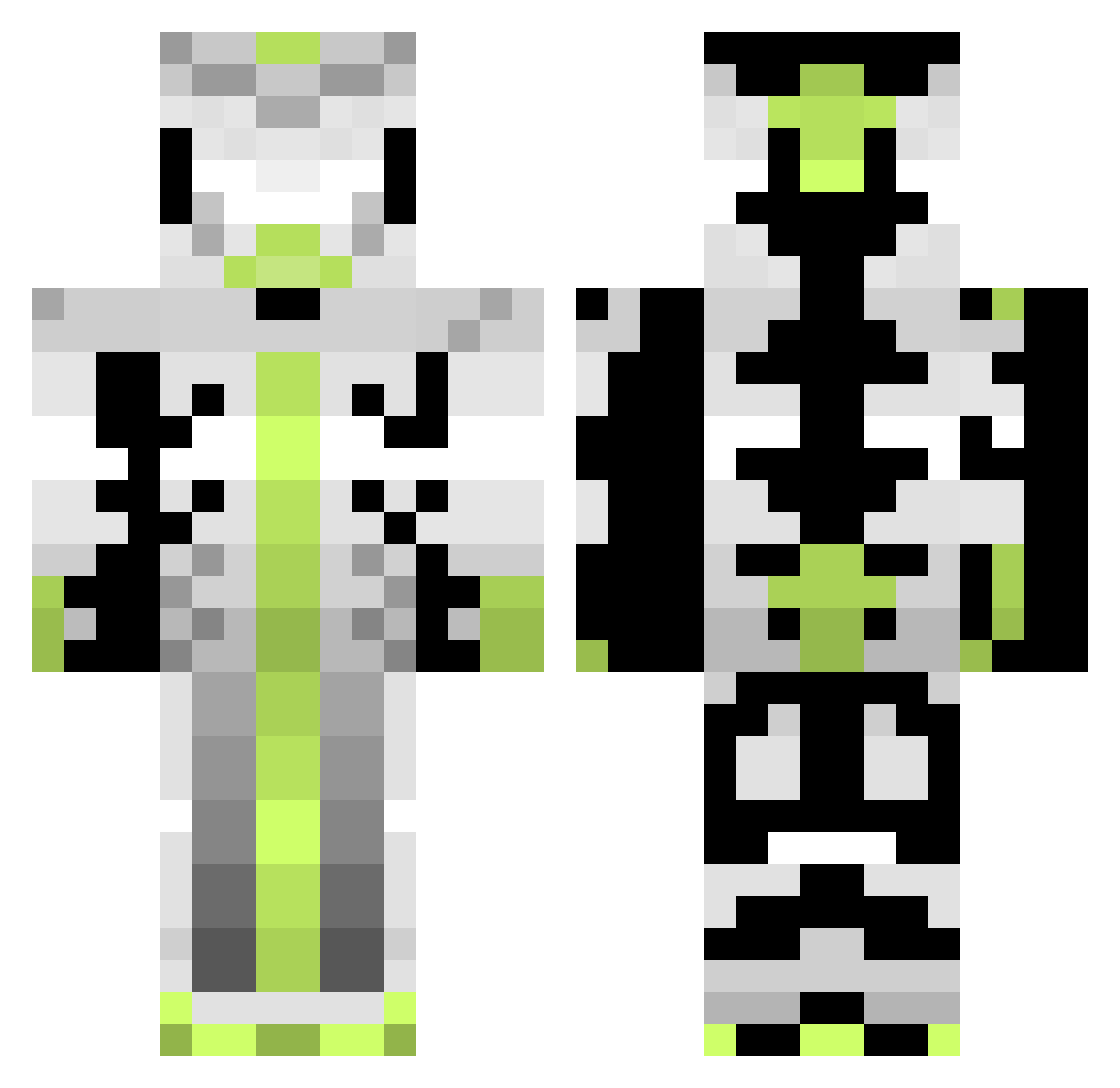 TagnumElite Minecraft skin, front and back view