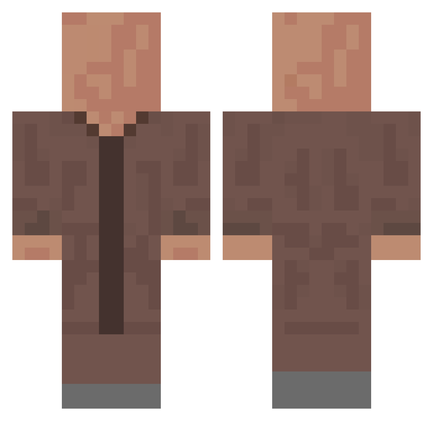 SitrexXx_ Minecraft skin, front and back view