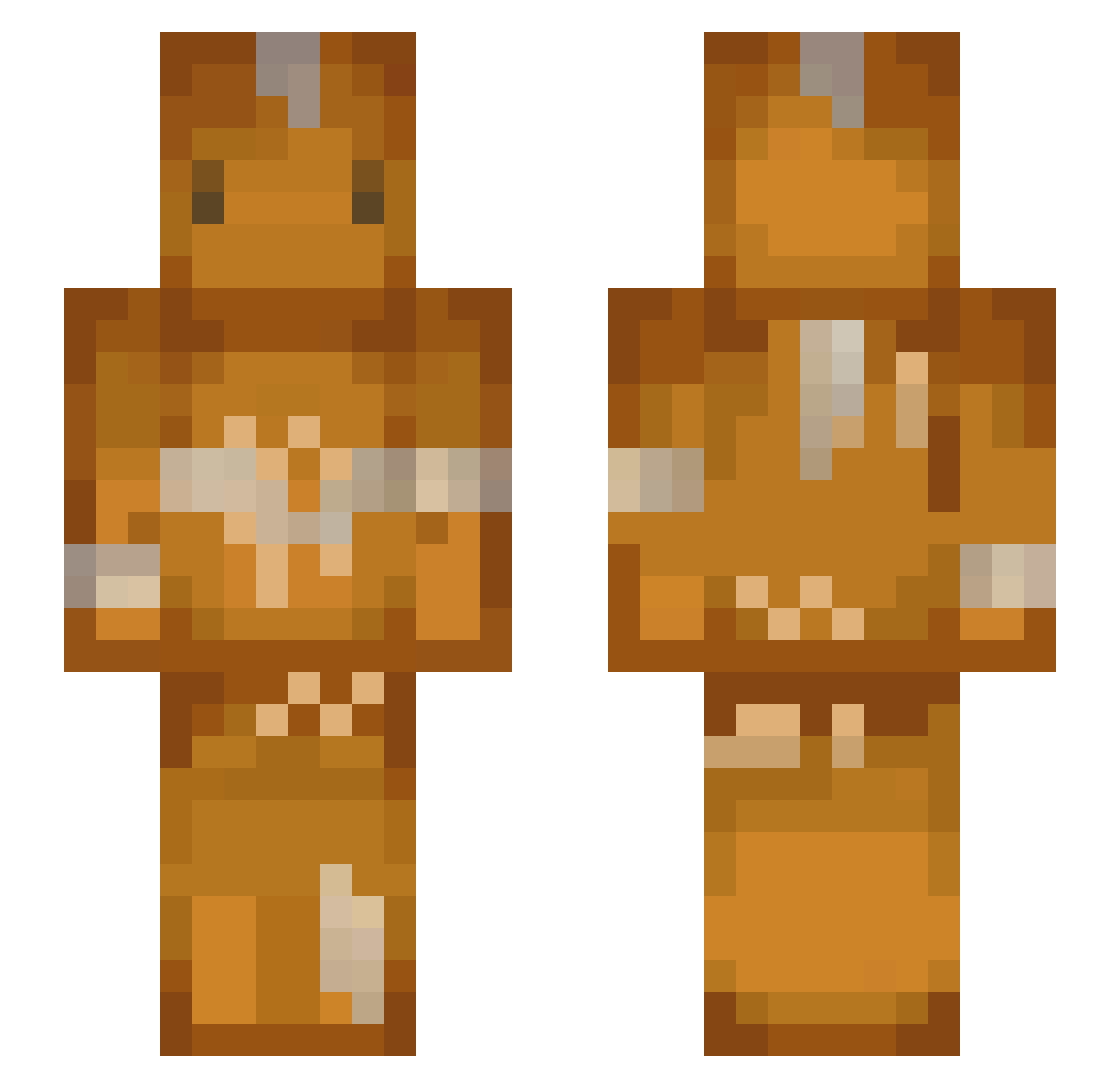 YaelGoroVoy Minecraft skin, front and back view