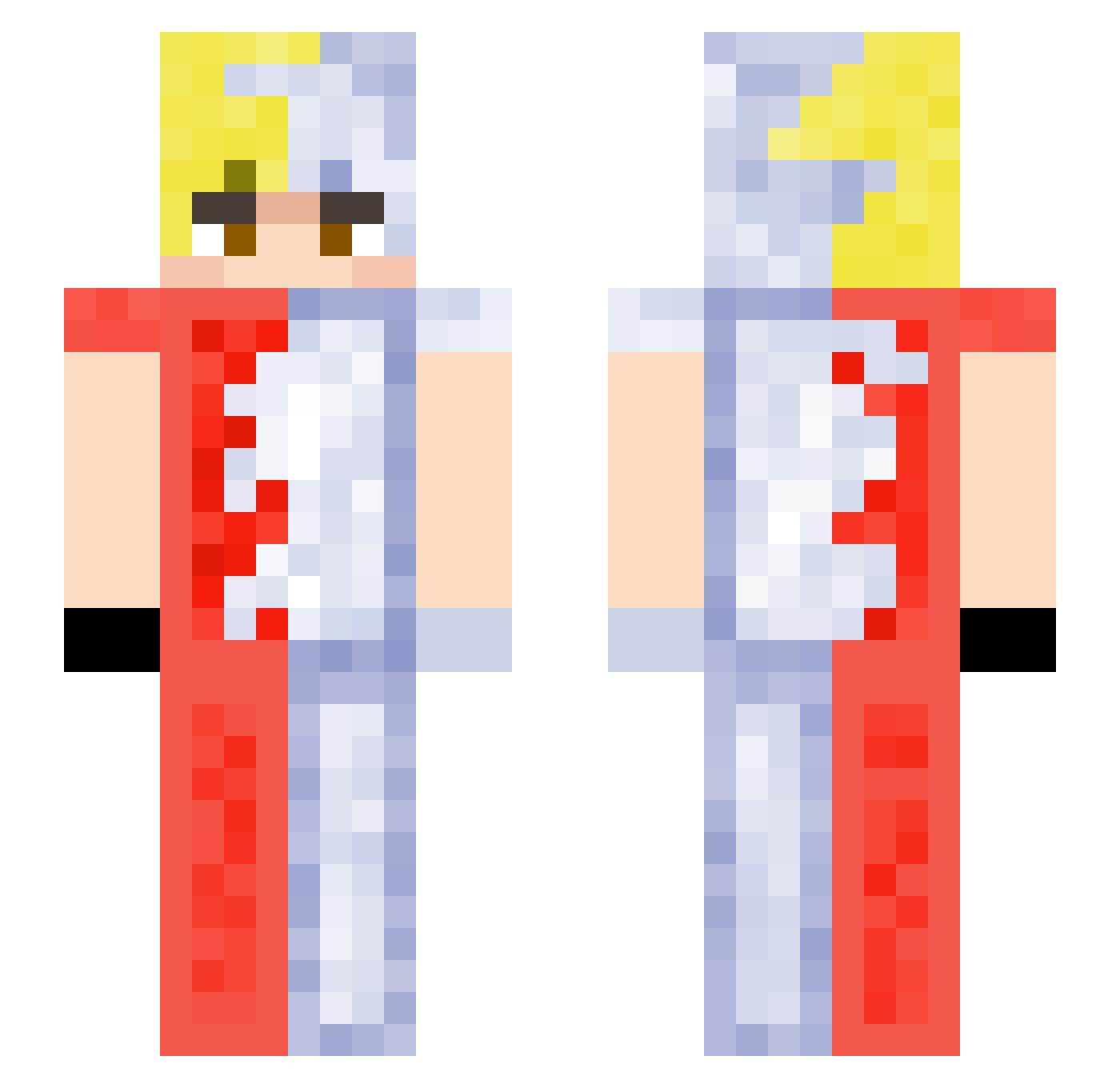 ravenSZN Minecraft skin, front and back view