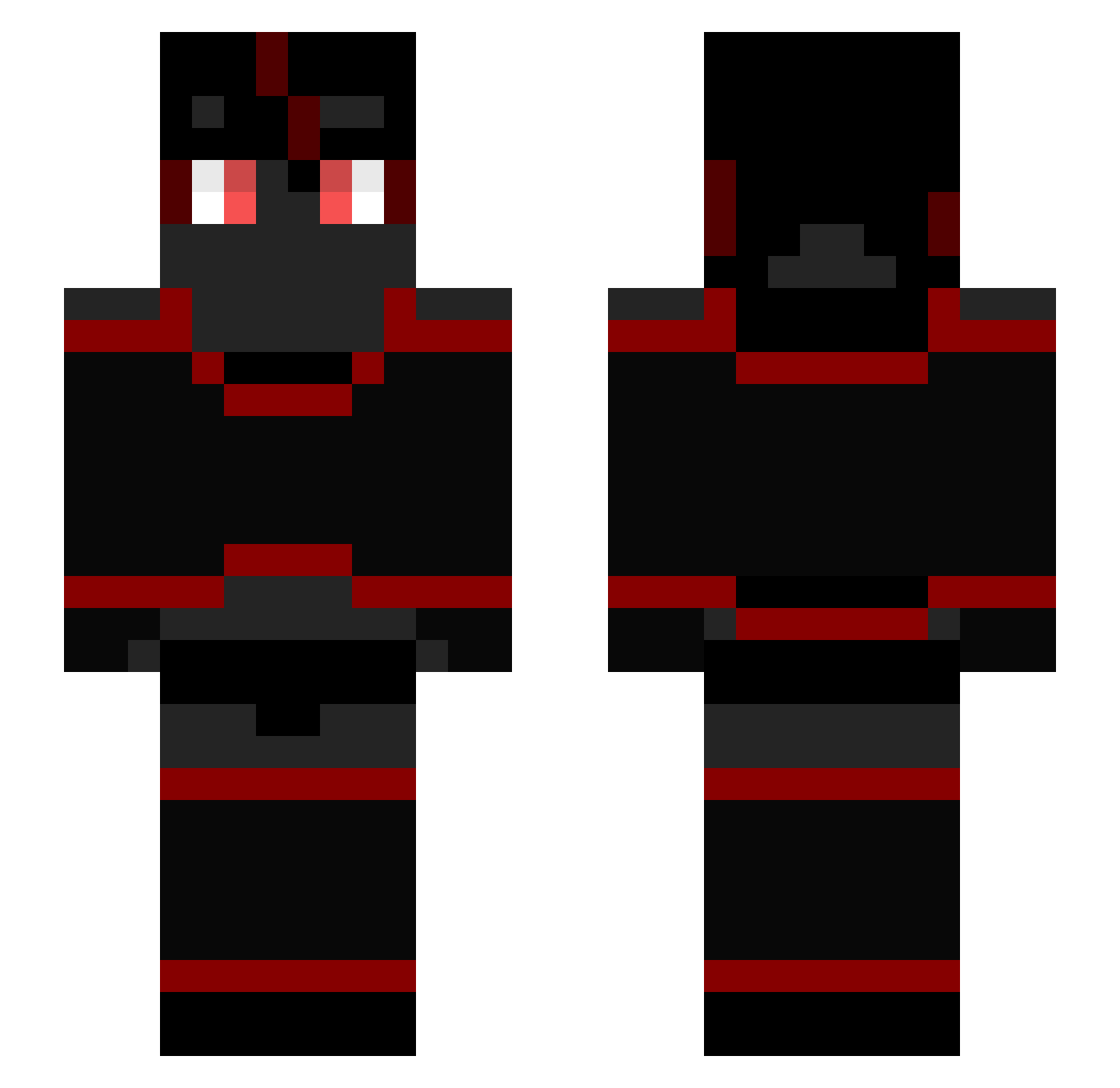 Ryu8ryu21ryu Minecraft skin, front and back view