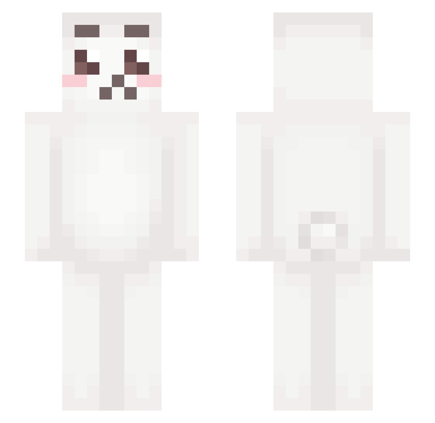 suwio Minecraft skin, front and back view