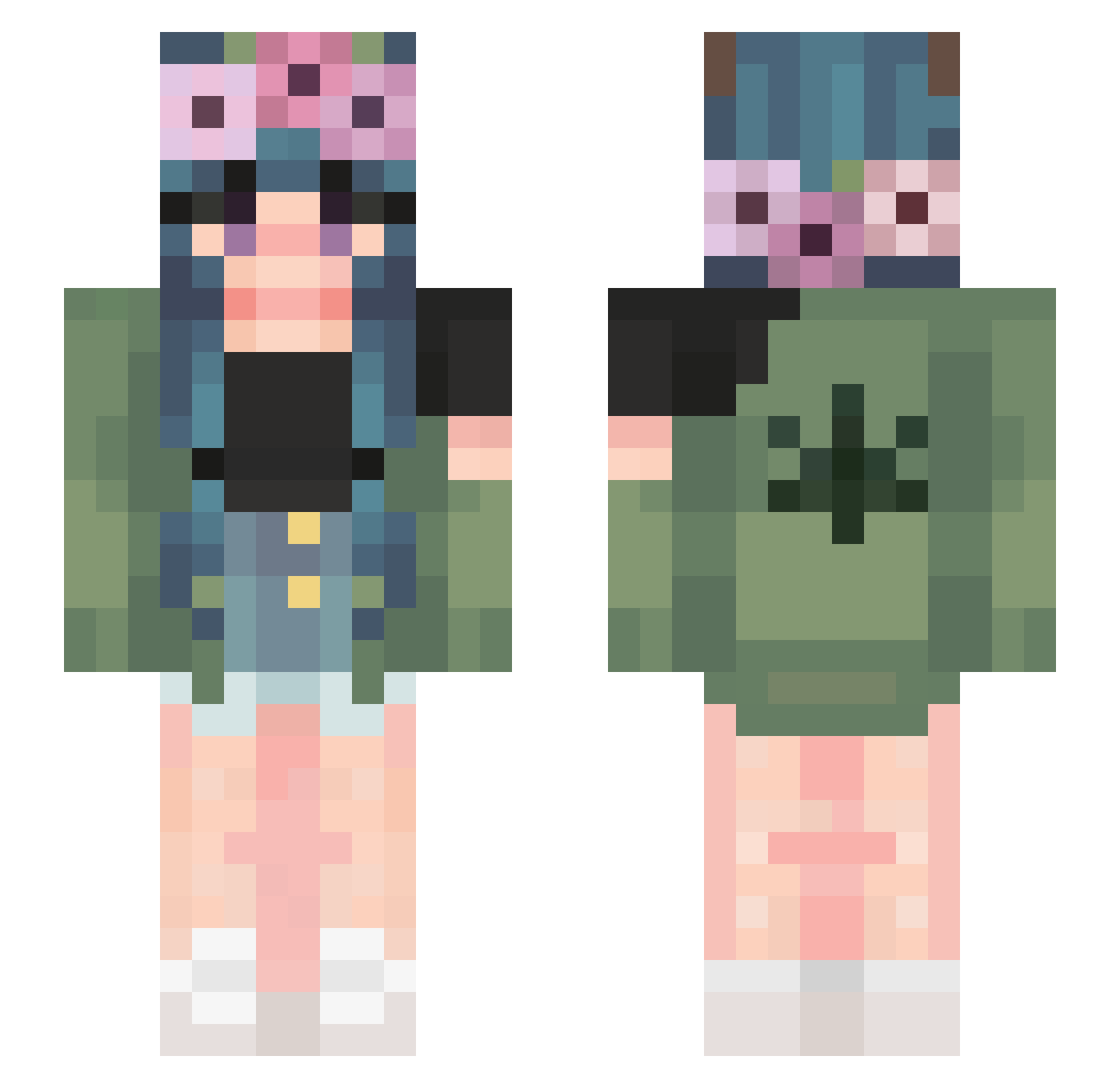 Ally_Bear Minecraft skin, front and back view
