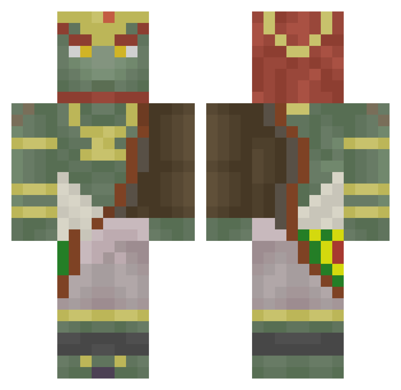 Izenhiem123 Minecraft skin, front and back view