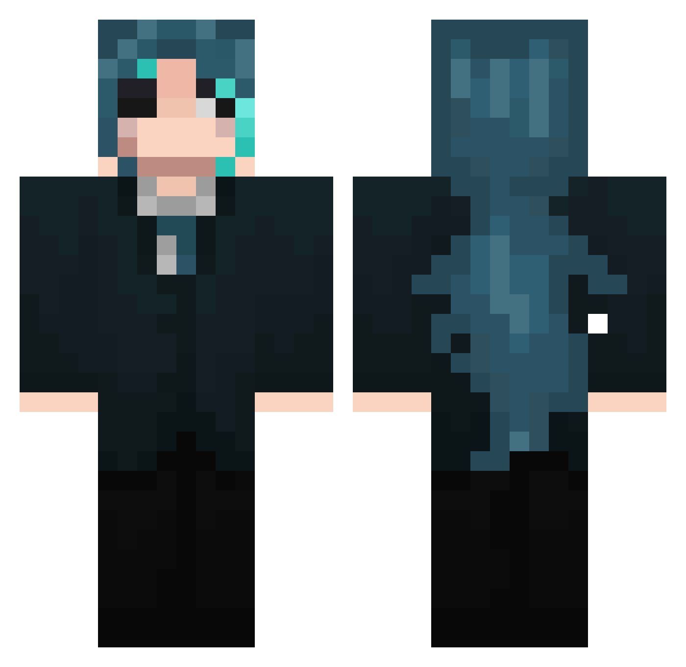 cantcose Minecraft skin, front and back view