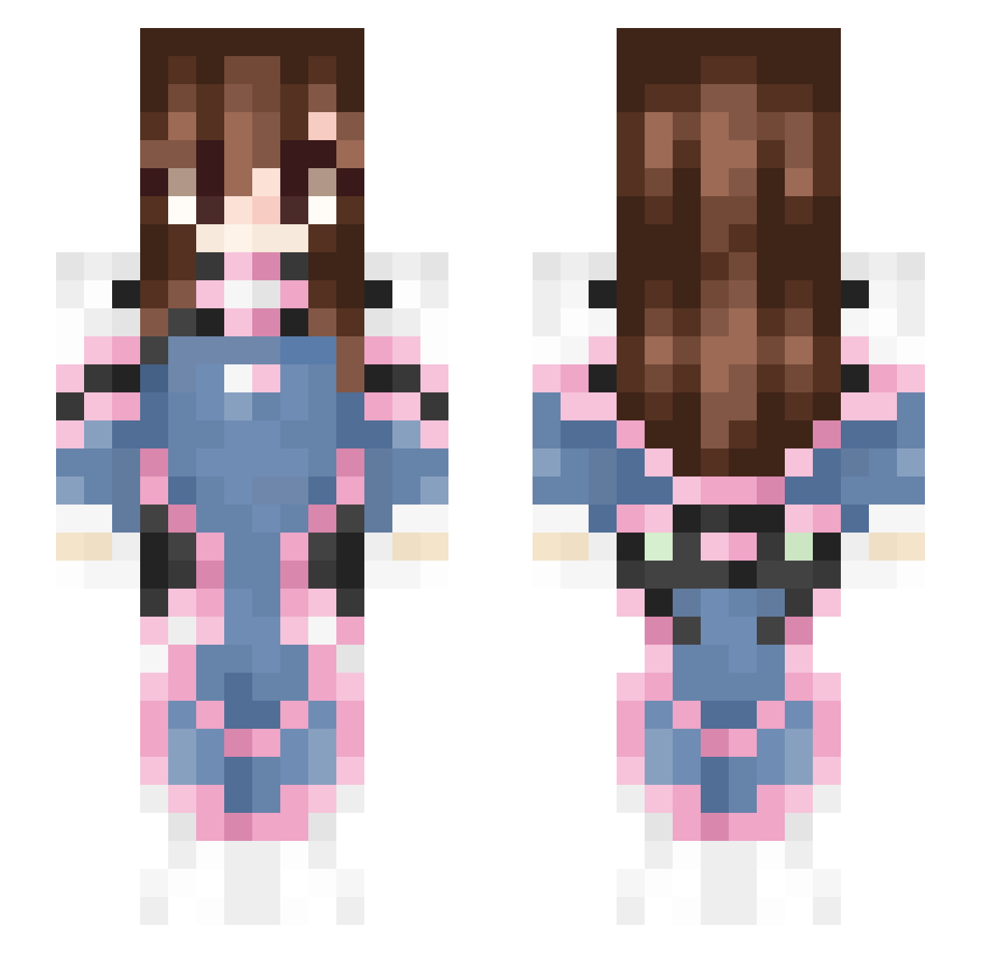 WoodsRunner717 Minecraft skin, front and back view