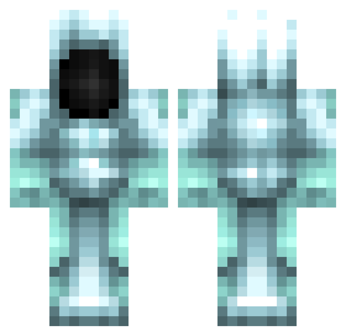 Gholtor Minecraft skin, front and back view