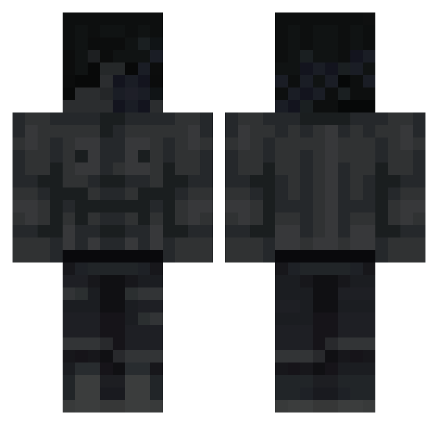 KryKtfn Minecraft skin, front and back view