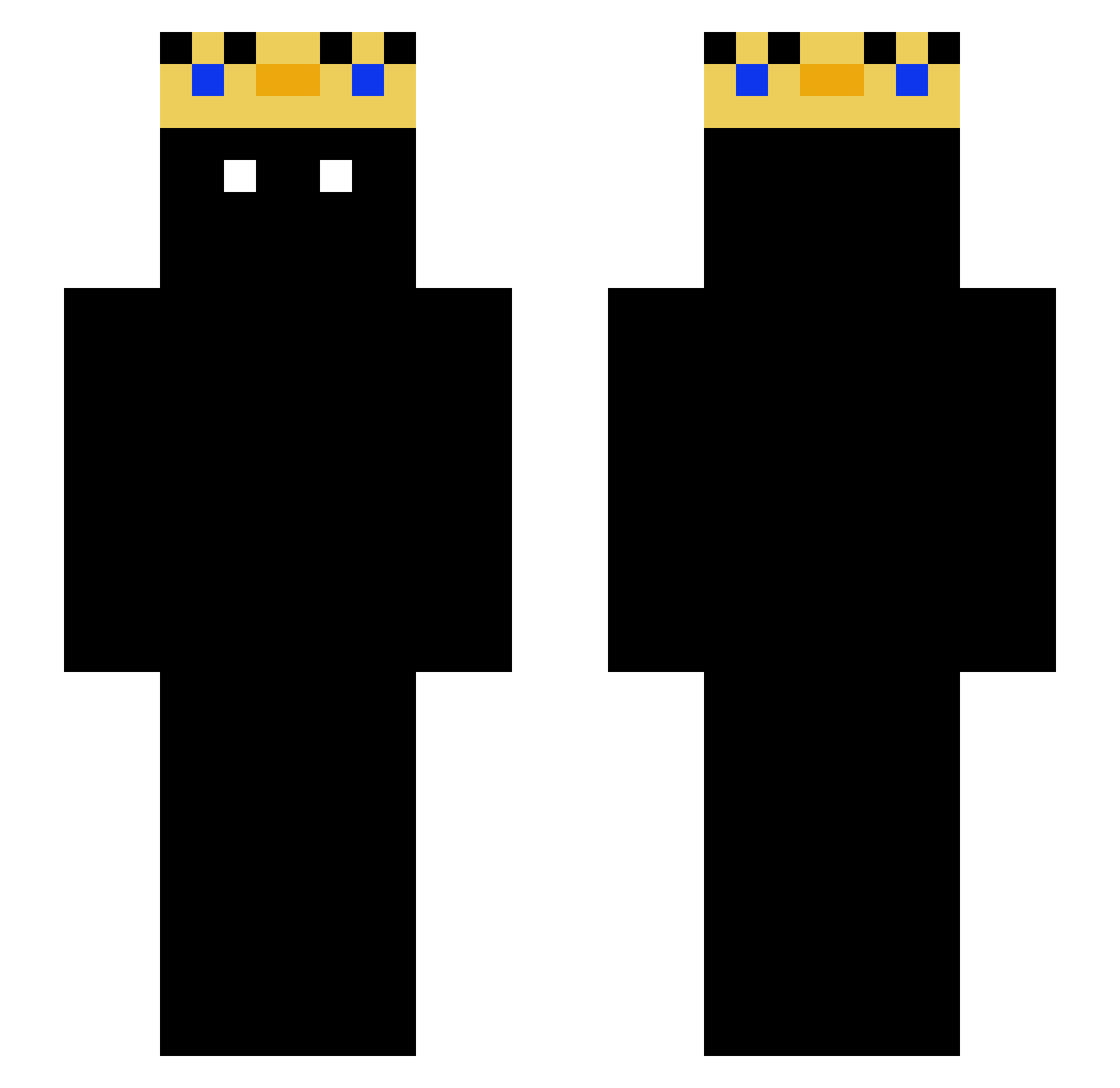 THEwaflz Minecraft skin, front and back view
