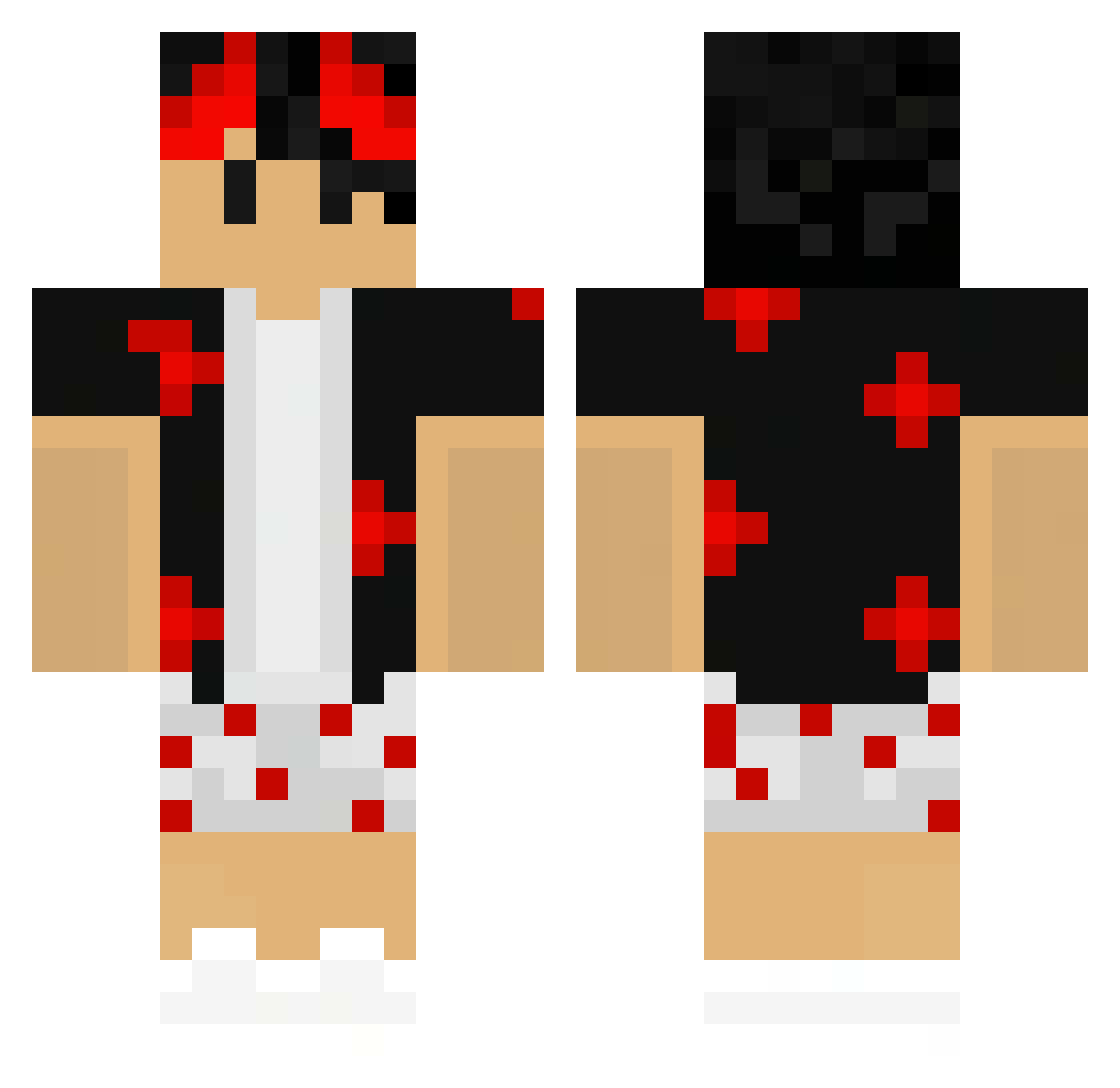 the_D8rk_Bl4De Minecraft skin, front and back view