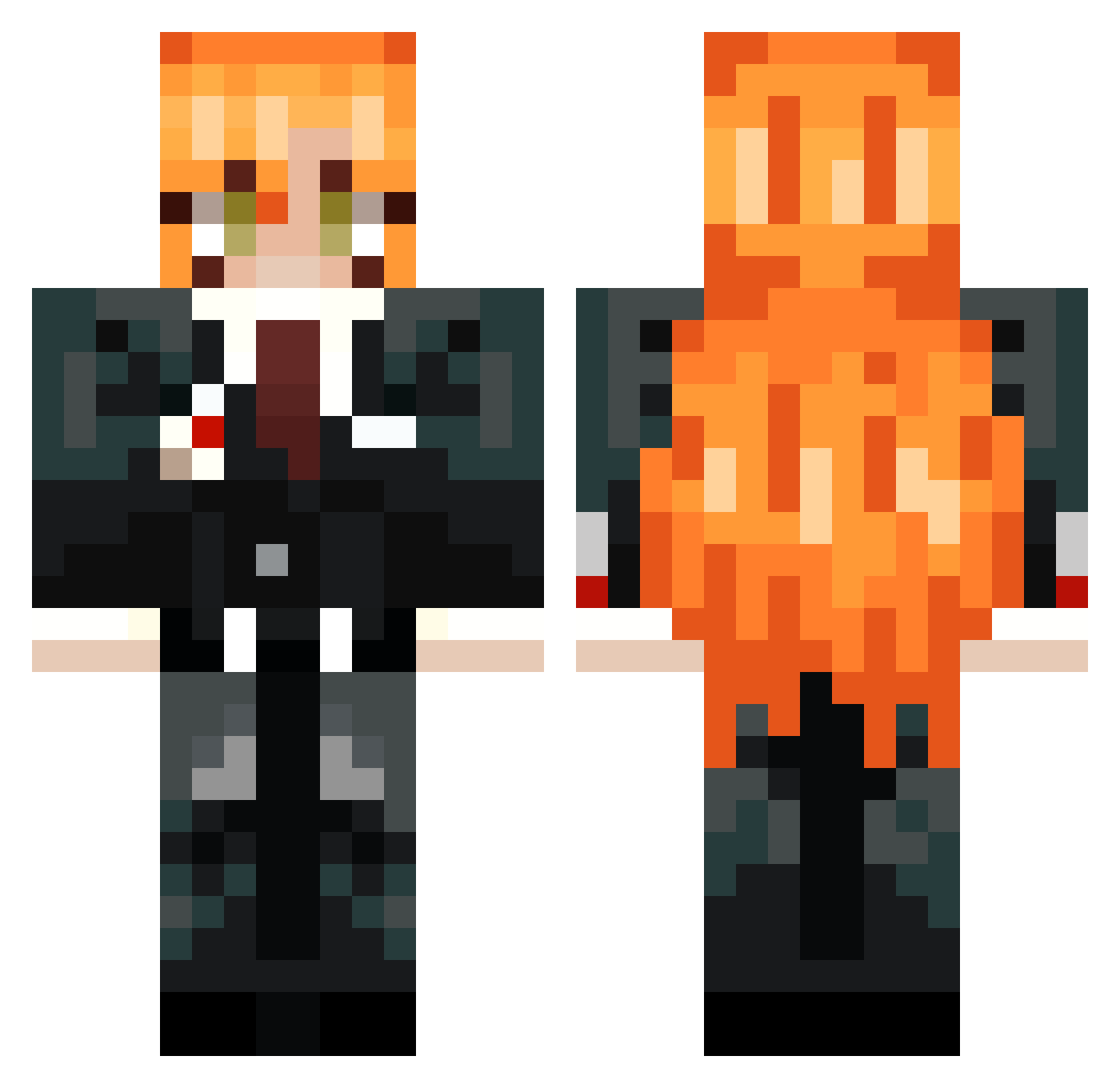 Sidekicks34 Minecraft skin, front and back view