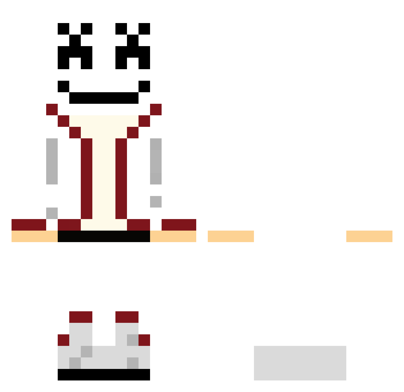Grayson2k Minecraft skin, front and back view
