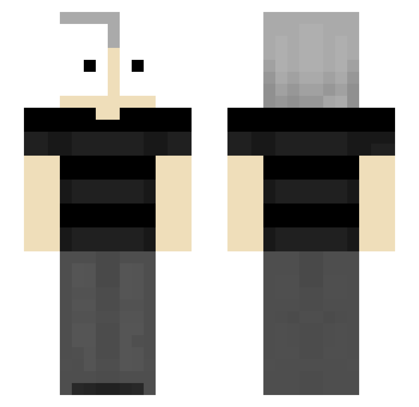 shoolwin Minecraft skin, front and back view