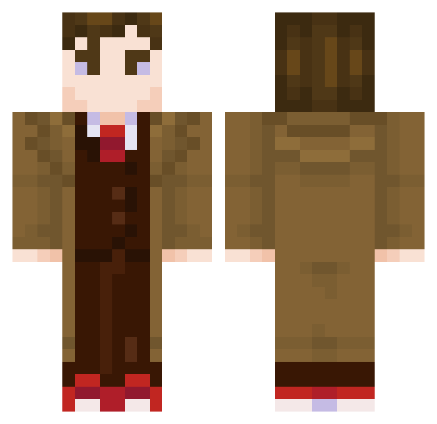 KingTigerIII Minecraft skin, front and back view