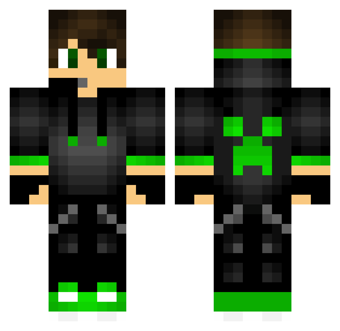 YogurtKaiser Minecraft skin, front and back view