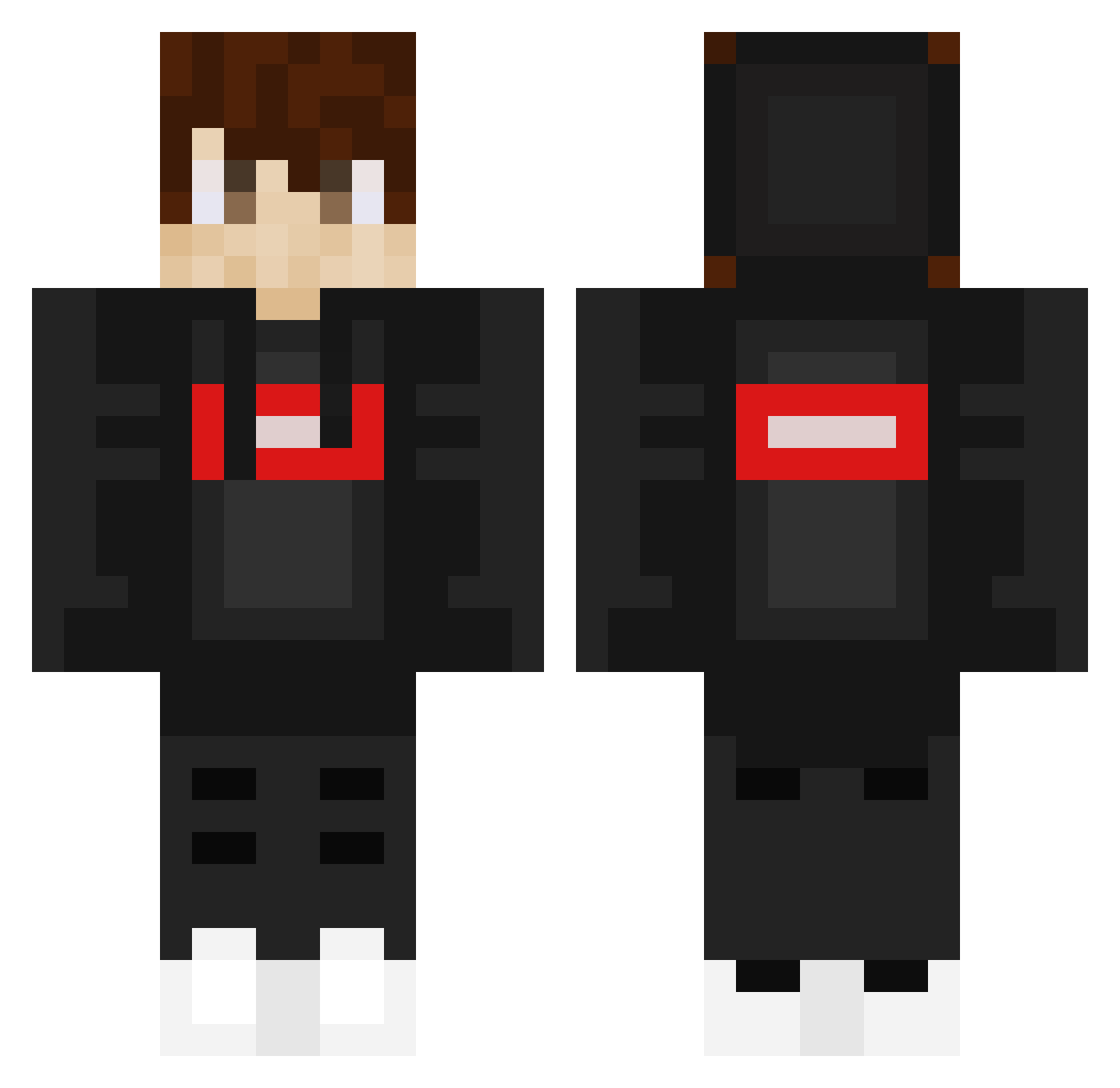 Pulles Minecraft skin, front and back view