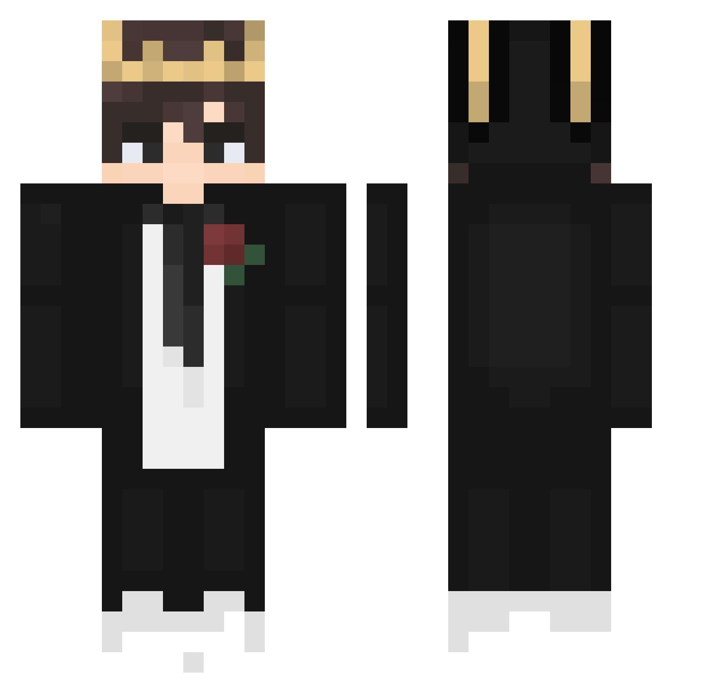 ElmoCookiez Minecraft skin, front and back view