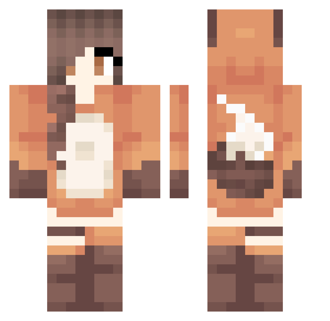 SkimmerJagger Minecraft skin, front and back view