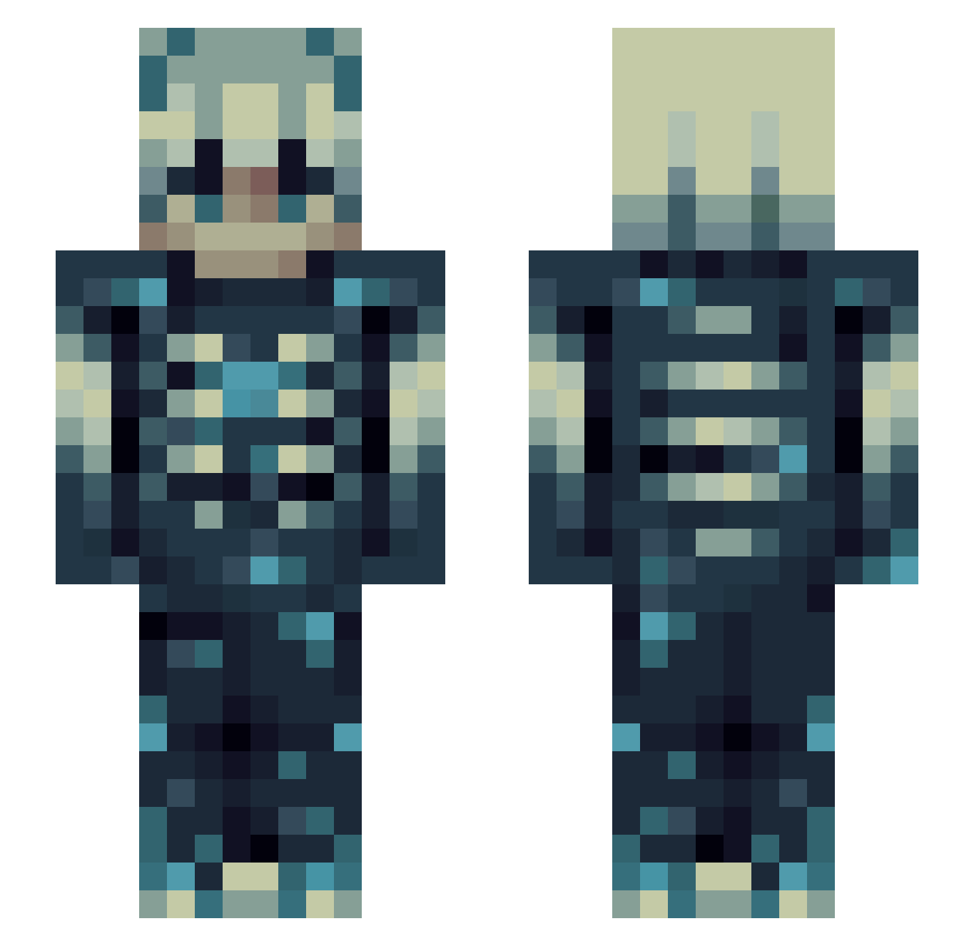 Sleepless_Nation Minecraft skin, front and back view