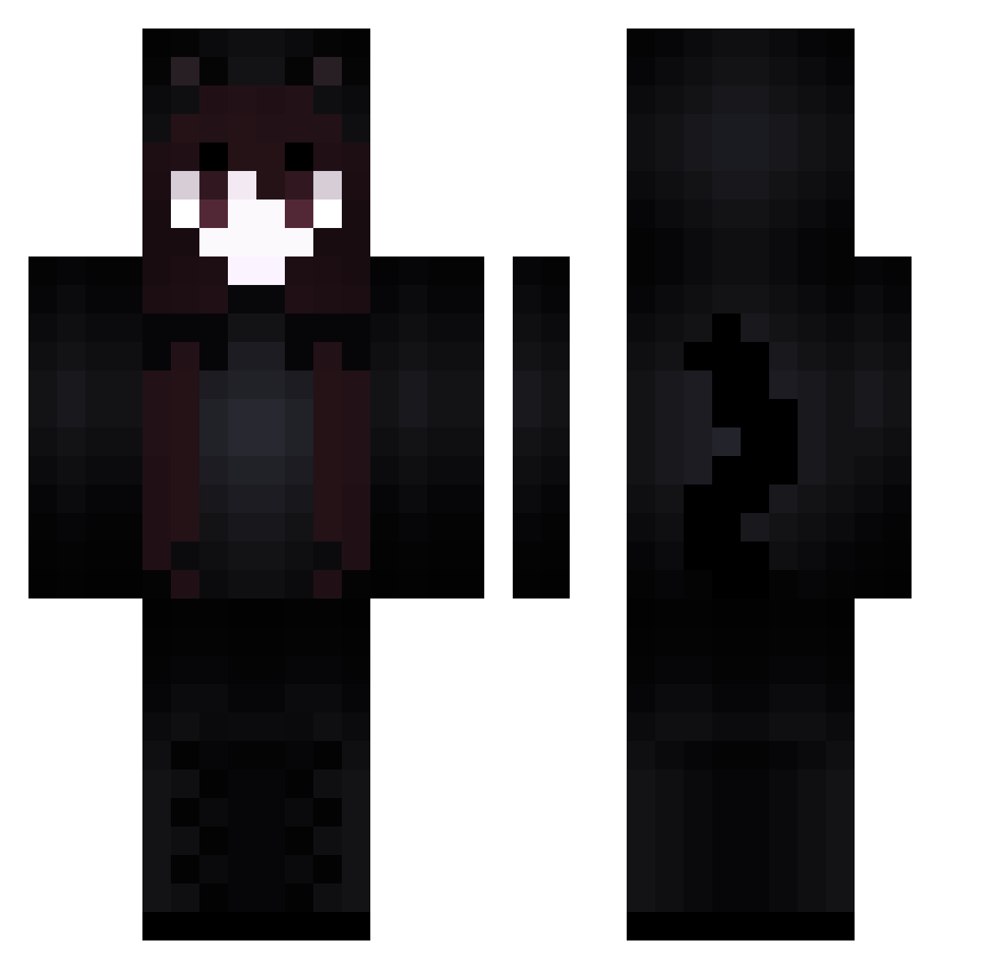 szniyah Minecraft skin, front and back view