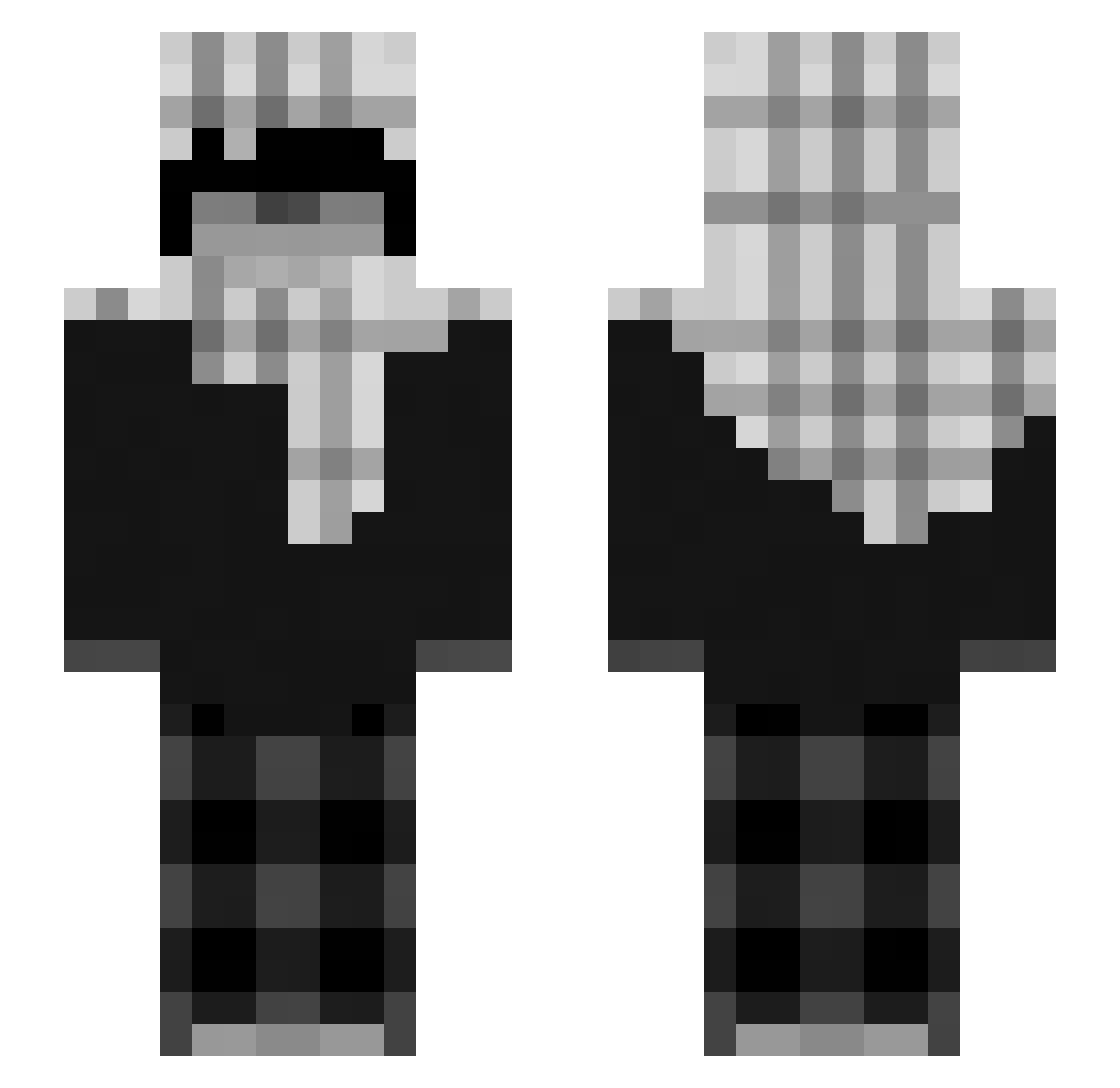 zap_zo Minecraft skin, front and back view