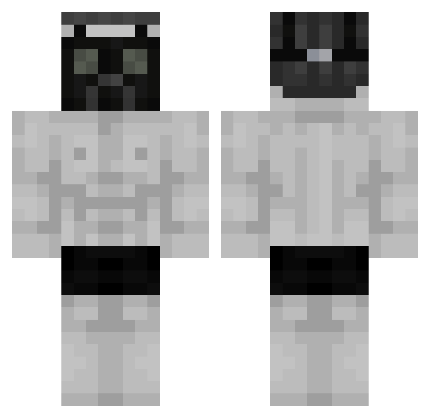 JustSidLol Minecraft skin, front and back view