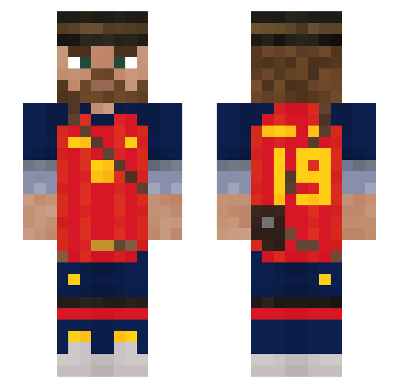 Zeemuis Minecraft skin, front and back view