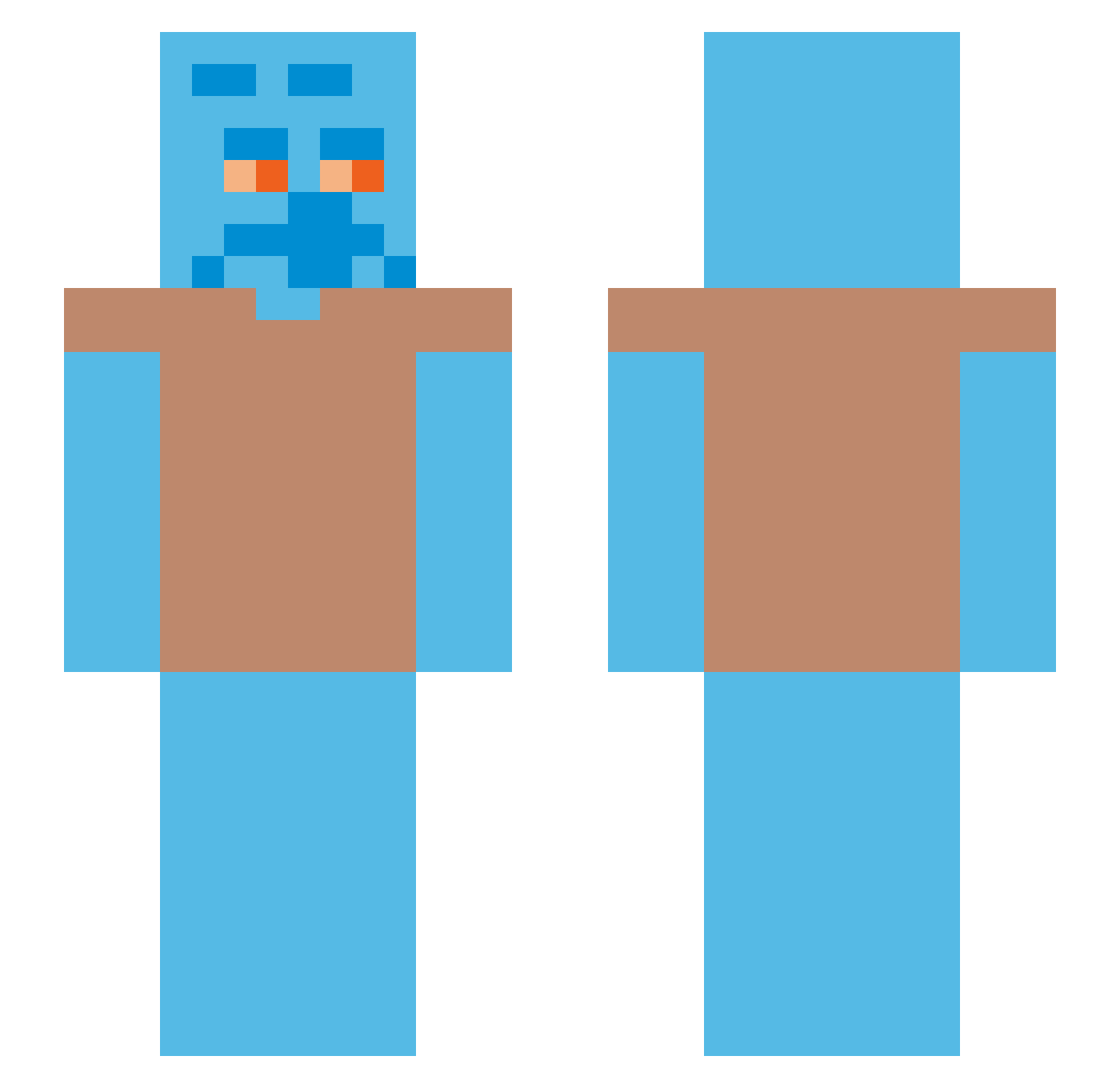 RGH12 Minecraft skin, front and back view