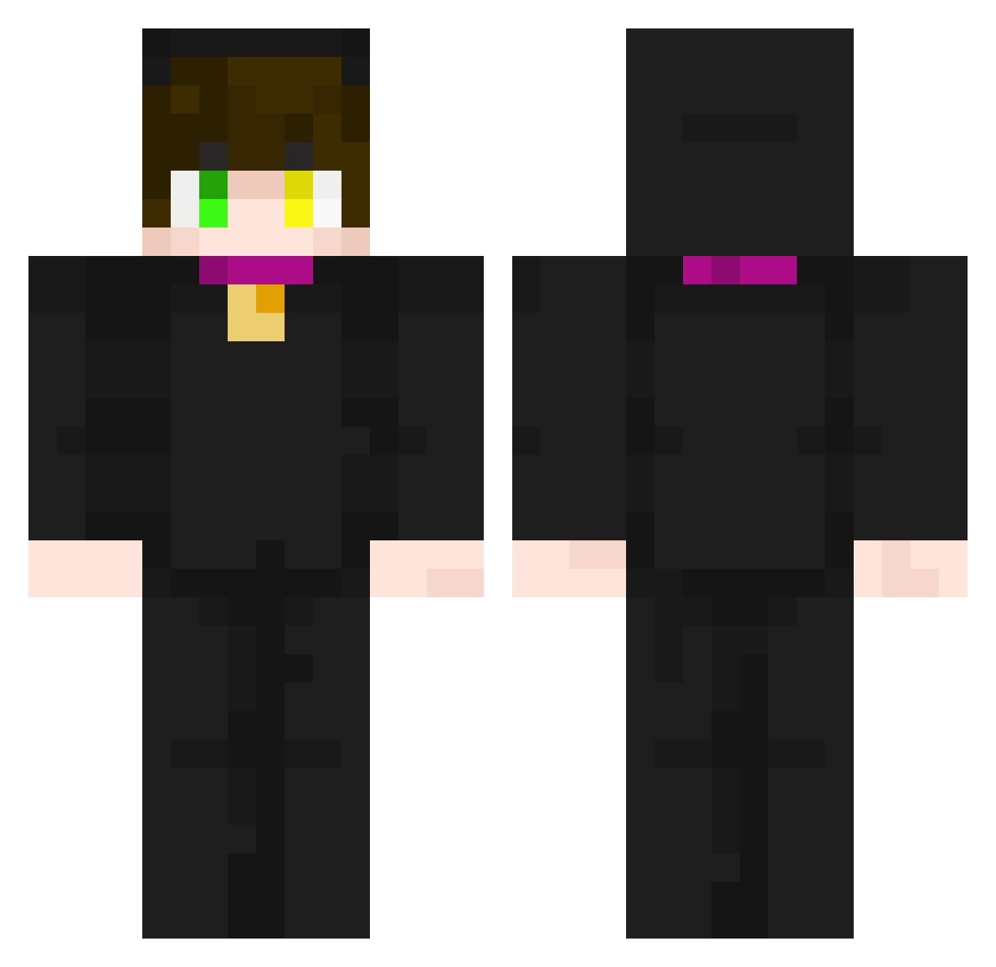 Mrnico2854 Minecraft skin, front and back view