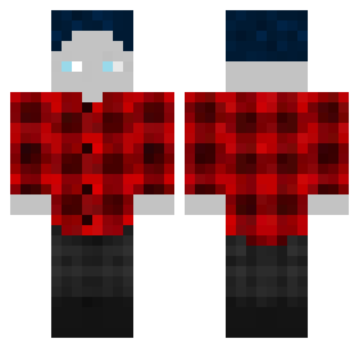 Xenon6128 Minecraft skin, front and back view