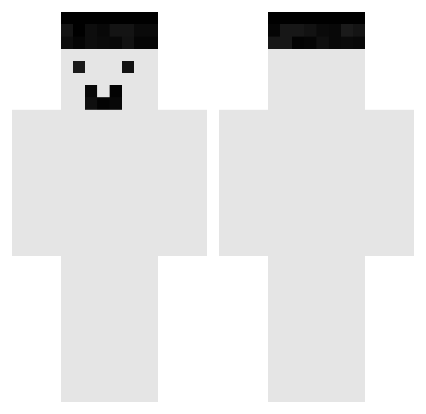 yokigno Minecraft skin, front and back view