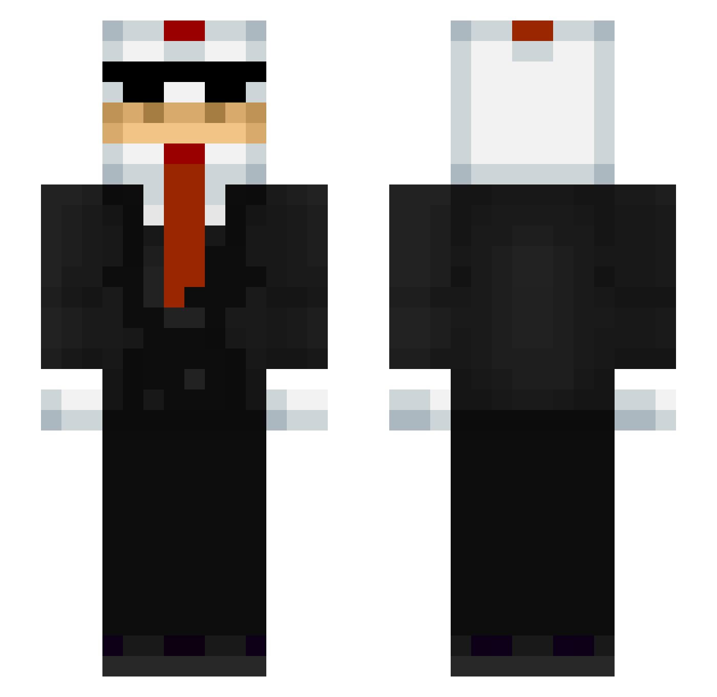 MrCyberChicken Minecraft skin, front and back view