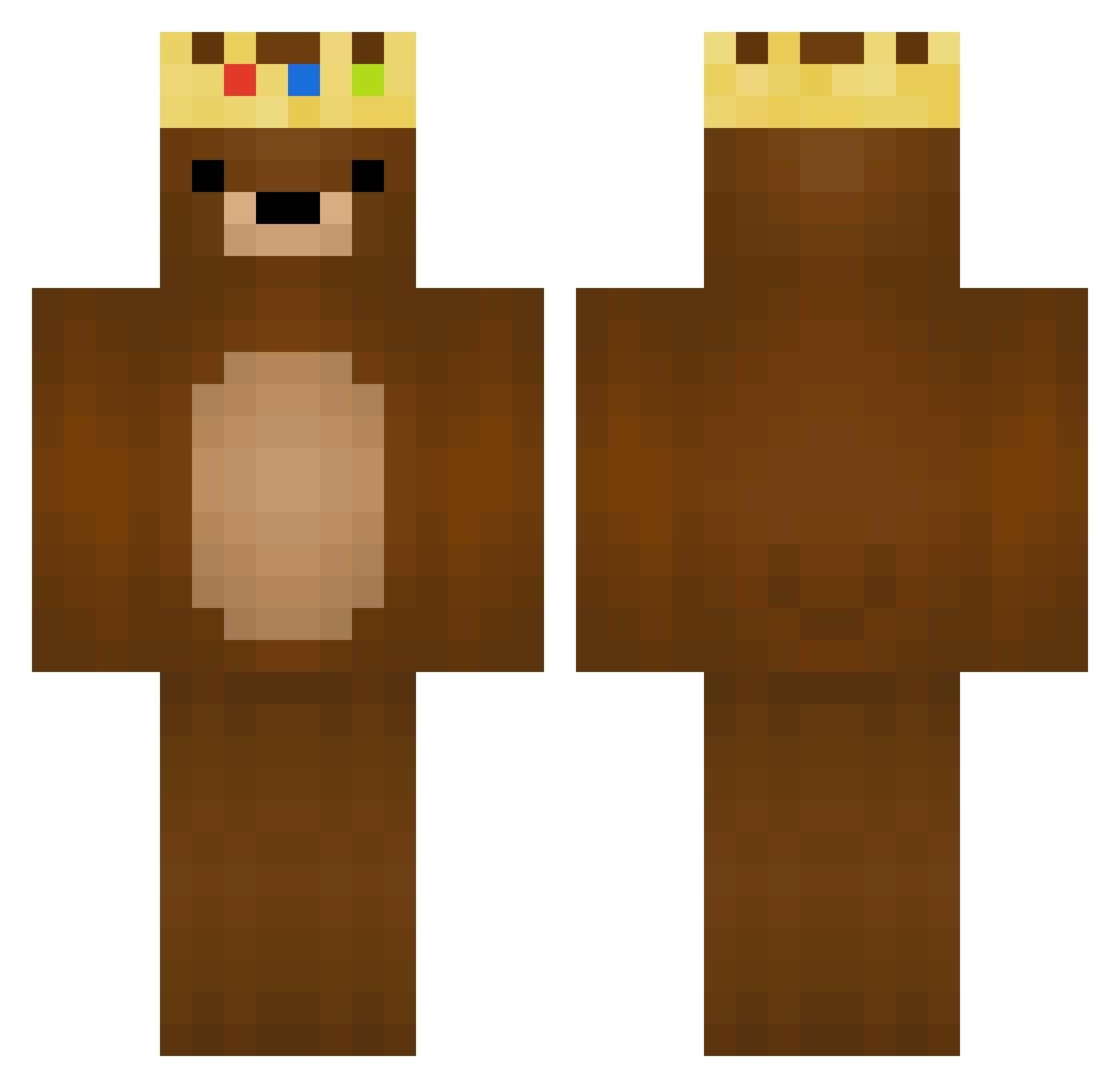 SUNMILOVE Minecraft skin, front and back view